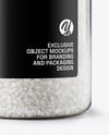 Plastic Jar with Coarse Sea Salt Mockup