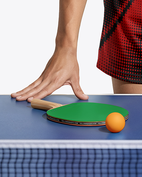Man Wearing Table Tennis Uniform Mockup