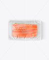 Plastic Tray With Salmon Fillet Mockup