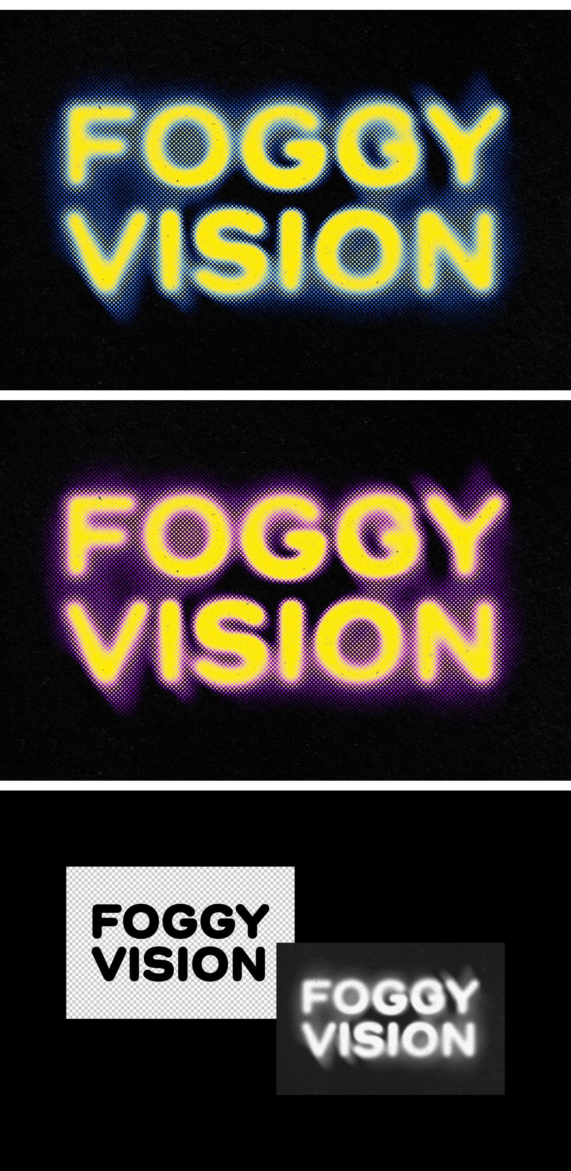 Blurry Halftone Text Effect