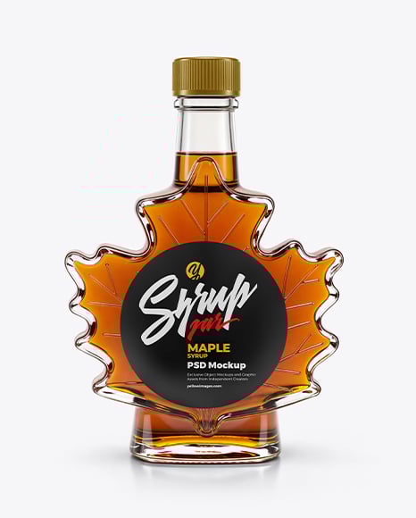 Maple Syrup Bottle Mockup - Packaging mockups