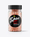 Plastic Jar with Pink Salt Mockup