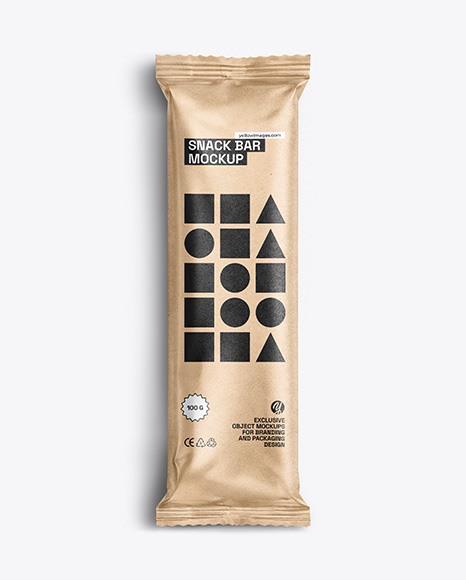 Kraft Paper Snack Bar Mockup