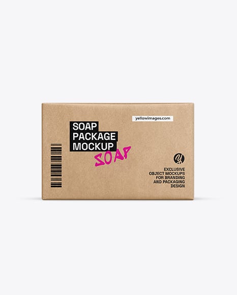 Kraft Paper Soap Bar Mockup – Front View