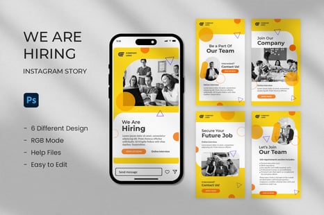 Hiring Job Instagram Story Social Media - Social Media Templates