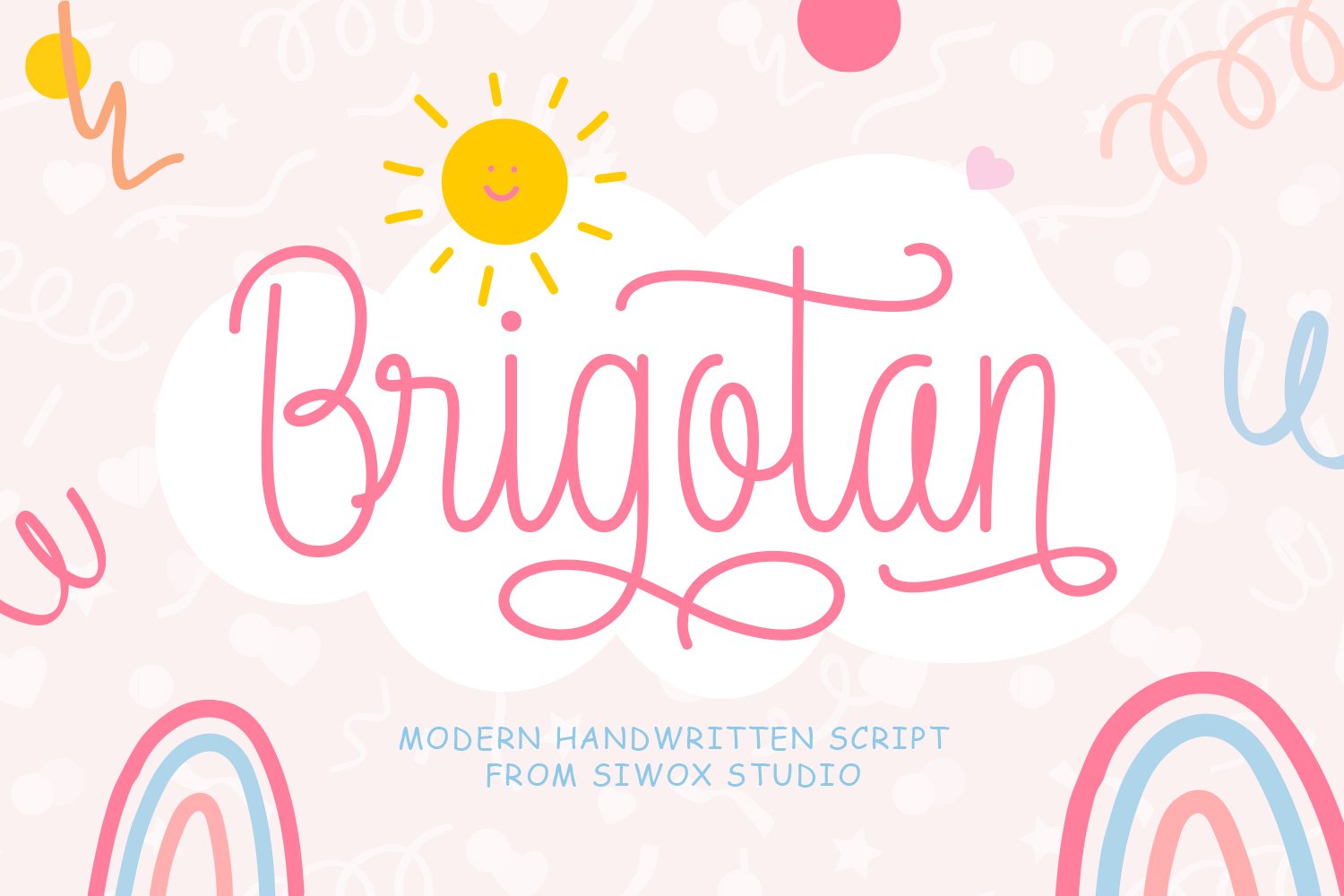 Brigotan | Cute Monoline Fonts