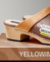 Pair of Clogs with Shoe Box Mockup