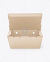 Opened Kraft Paper Food Box Mockup