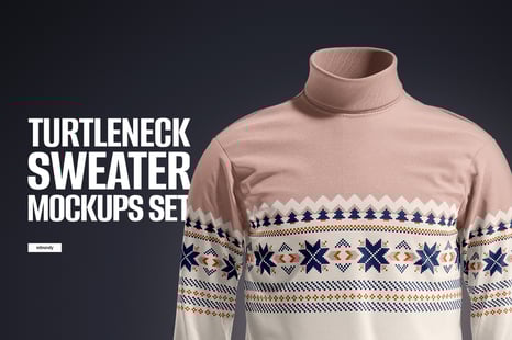 Turtleneck Sweater Mockups Set - Creative Store
