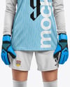 Female Goalkeeper Wearing Long Sleeve Soccer Jersey Mockup