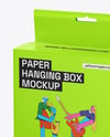 Paper Hanging Box Mockup – Half Side View