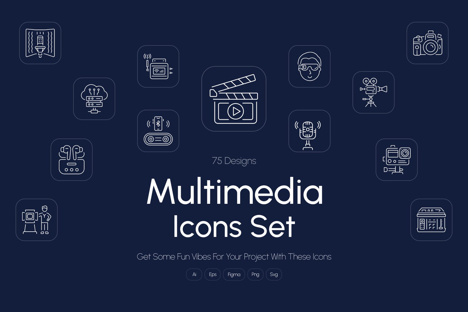 Multimedia Icon Art Set