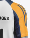 Training Short Sleeve Full Soccer Kit Mockup – Back Half Side View