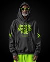 Elderly Black Man Wearing Hoodie and Sweatpants Mockup