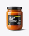 Clear Glass Jar with Lobster Bisque Mockup