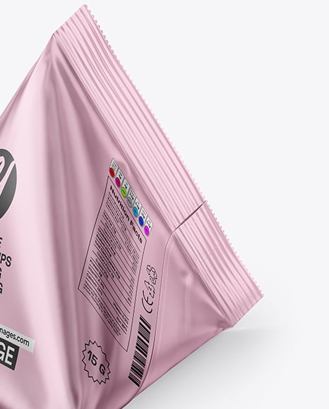 Matte Metallic Triangular Package Mockup