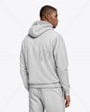 Black Man Wearing a Hoodie and Pants Mockup