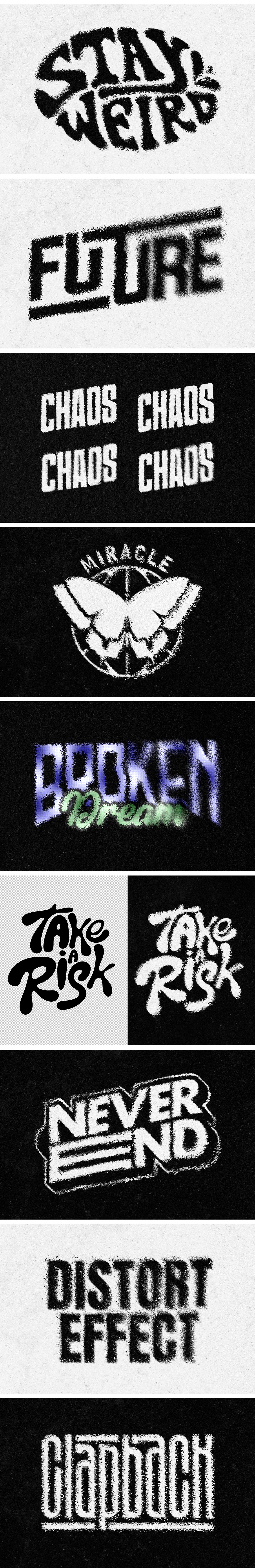 Dust Distortion Text Effect