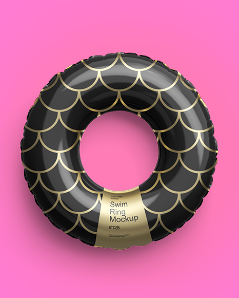 Glossy Swim Ring Mockup - Top View