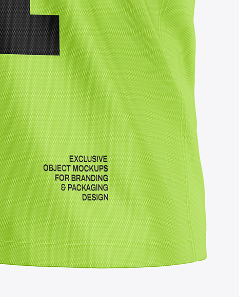 Kids V-Neck Jersey Mockup - Half Side View