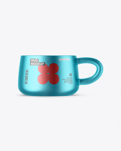 Matte Metallic Mug Mockup - Metal can mockup