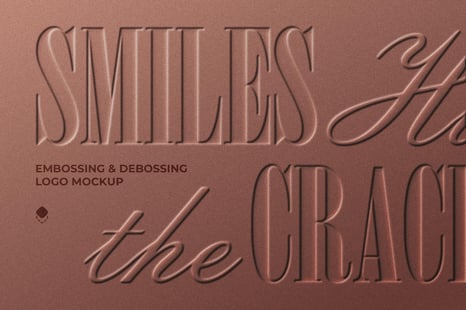 Embossing & Debossing Logo Mockup - Graphic Design Assets