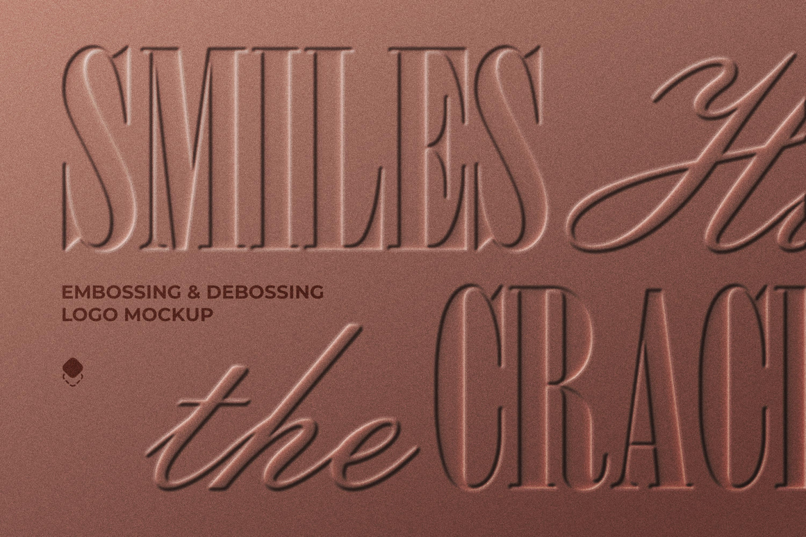 Embossing &amp; Debossing Logo Mockup
