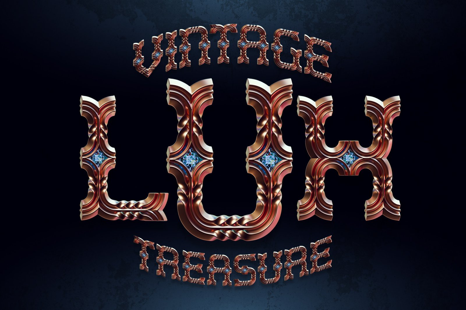 Sapphire Gems - Color Bitmap Font