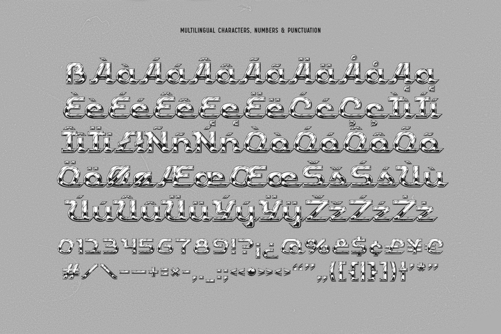 DrivEdge - Shiny Chrome Font