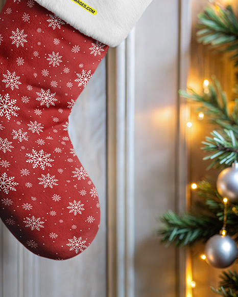 Christmas Stocking Mockup