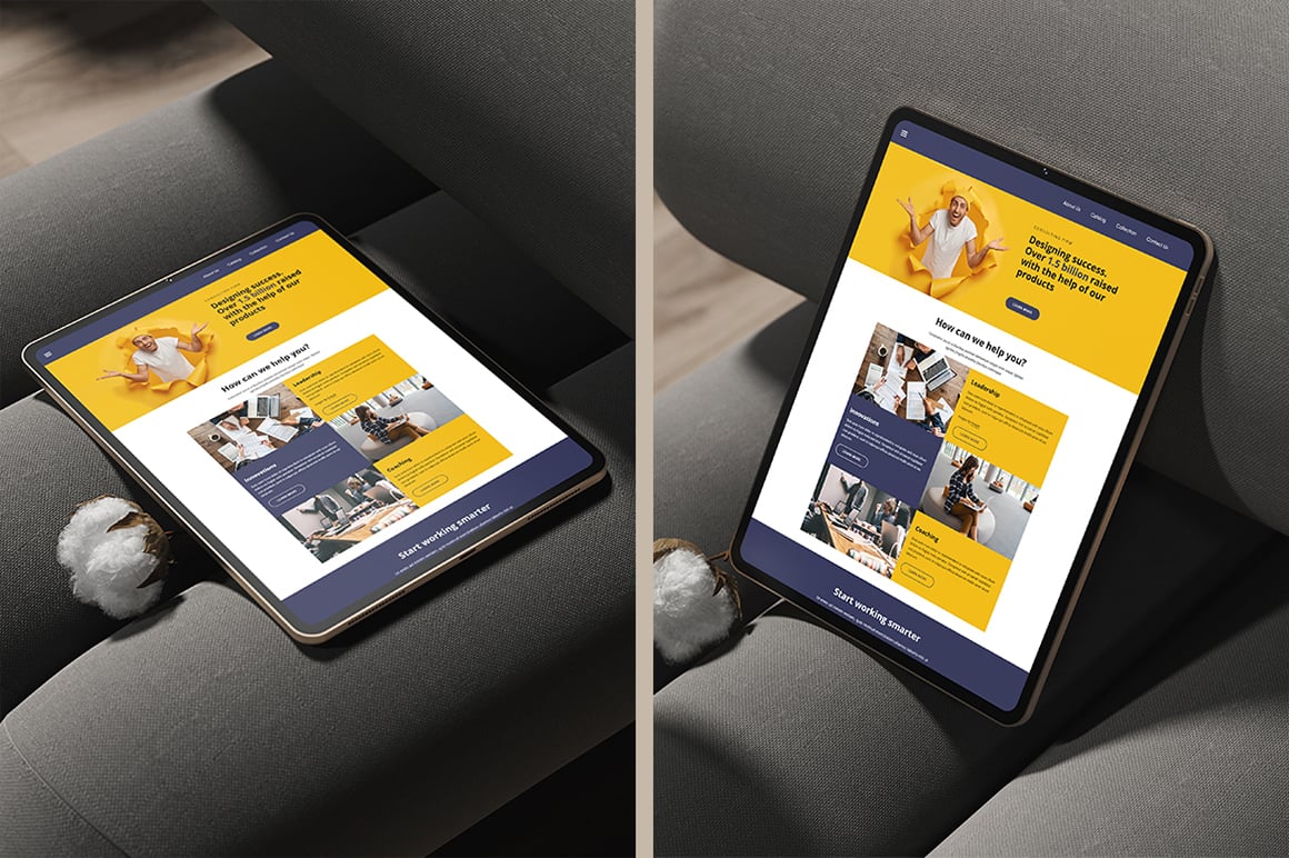Tablet on the Chair Mockup