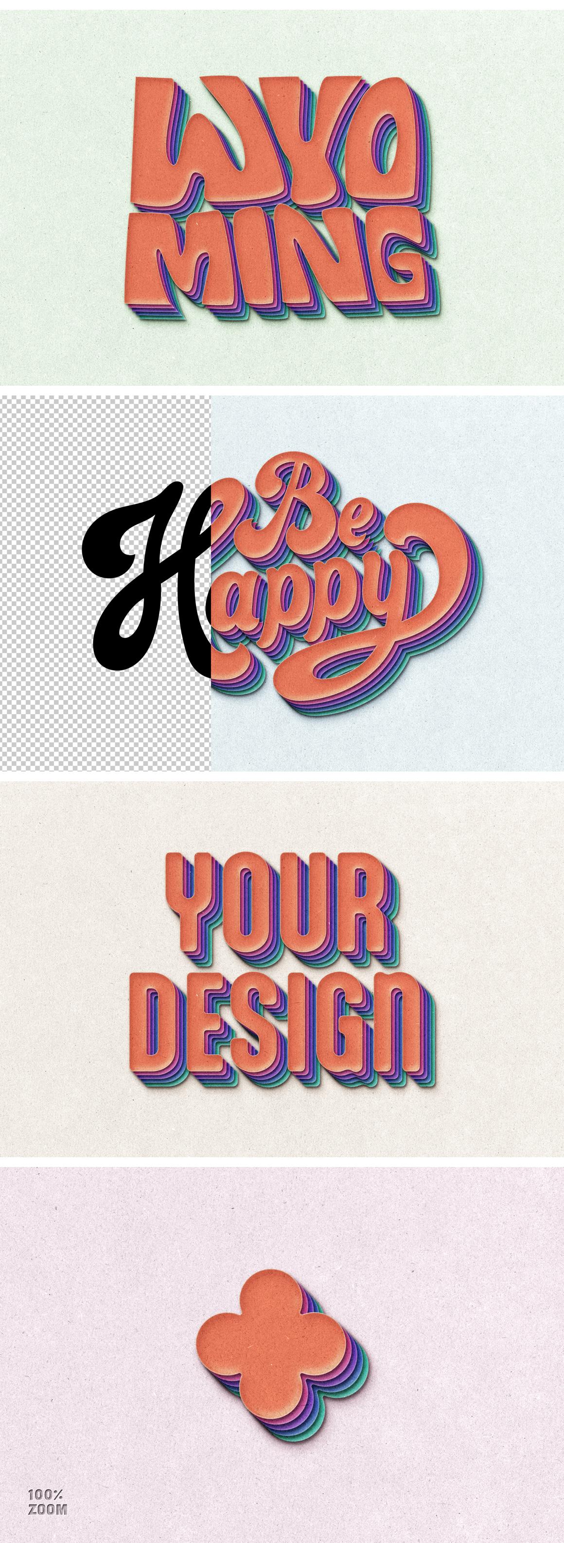 Cut Out Paper Text &amp; Logo Effect