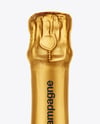 Green Glass Champagne Bottle Mockup