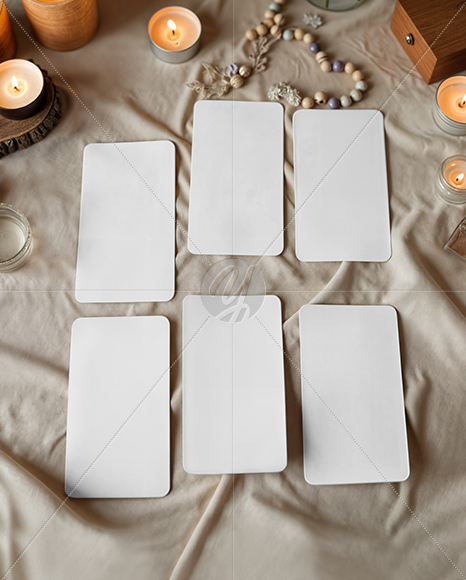 Six Cards on a Table Mockup