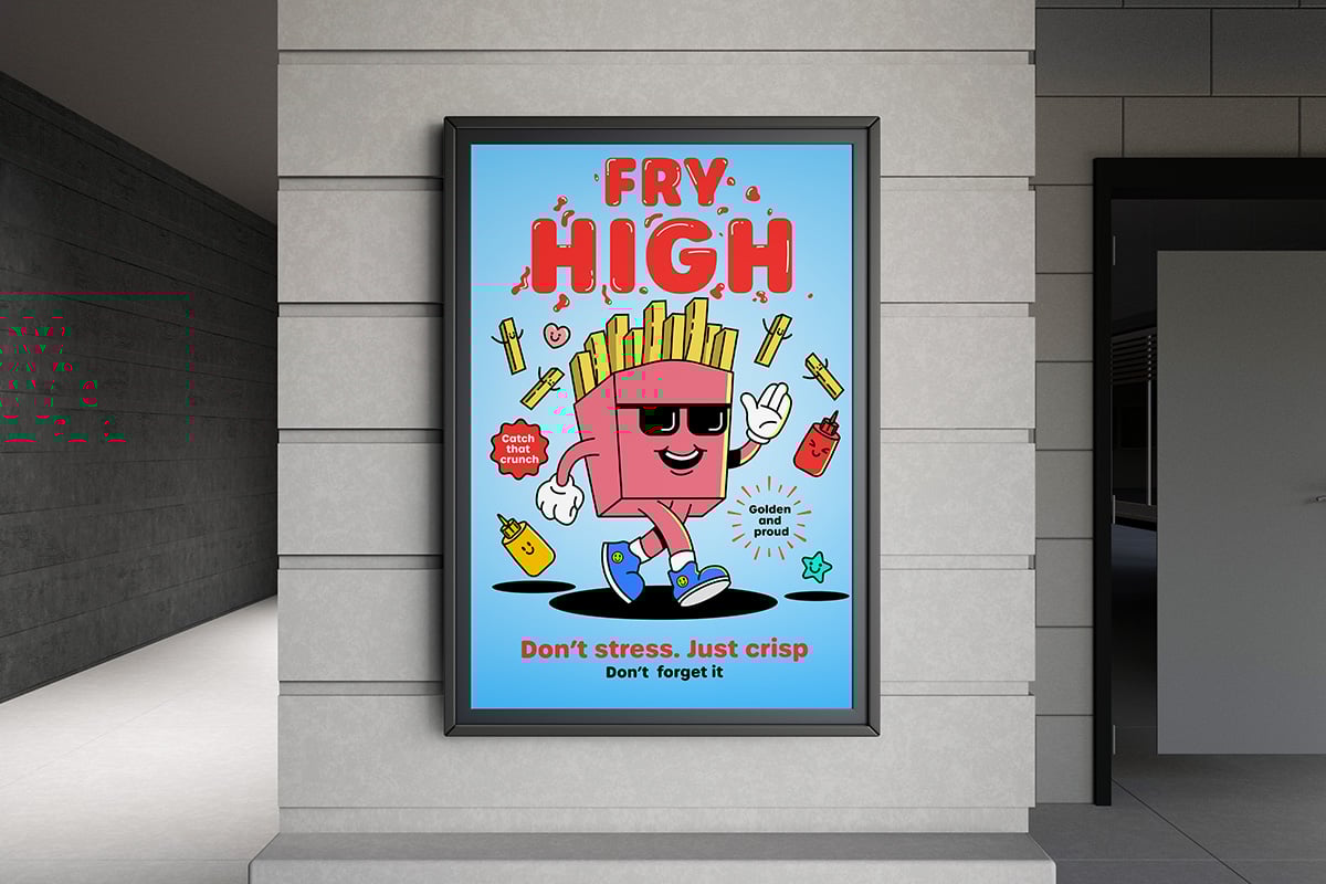 Groovy Nature Wisdoms – 20 Motivational Posters in Retro Cartoon Style (Vector Pack)