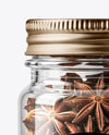 Glass Jar with Star Anise Mockup