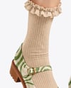 Mary Janes with Socks on Woman's Legs Mockup