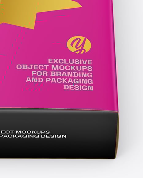 Glossy Sleeve Paper Box Mockup