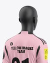 Soccer Kit w/ Mannequin Mockup - Back Half Side View