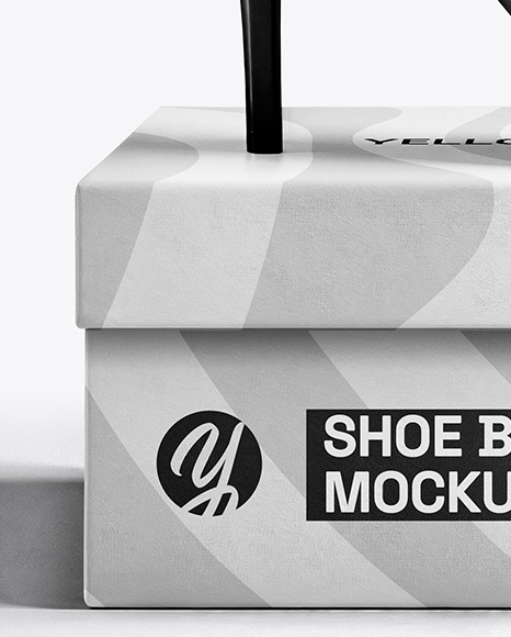 Glossy Slingback on Shoe Box Mockup