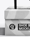 Glossy Slingback on Shoe Box Mockup