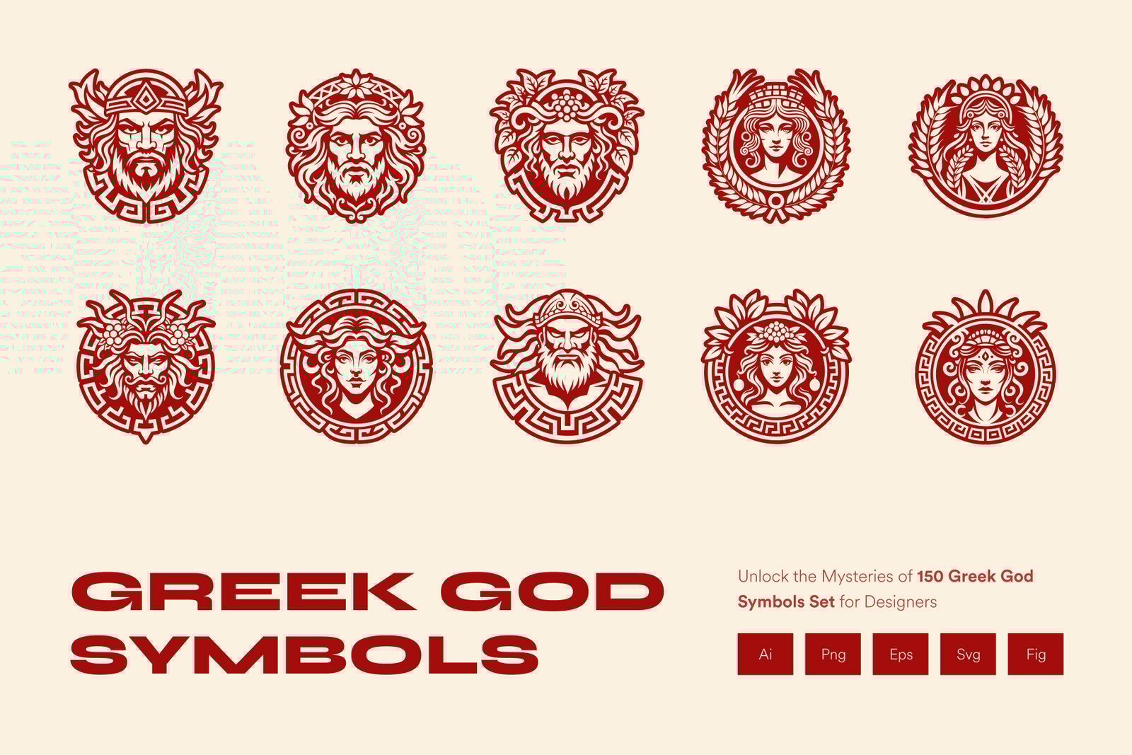 Greek God Symbols Set