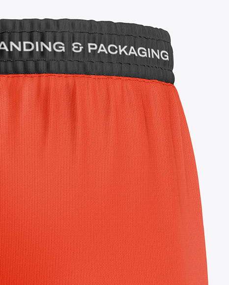 Men’s Sports Shorts Mockup – Back Half Side View