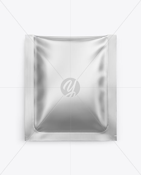 Matte Metallic Sachet Mockup