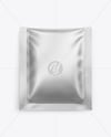 Matte Metallic Sachet Mockup