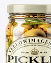 Glass Jar with Sliced ​​Champignons Mockup