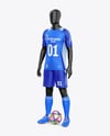 Training Short Sleeve Full Soccer Kit Mockup - Half Side View