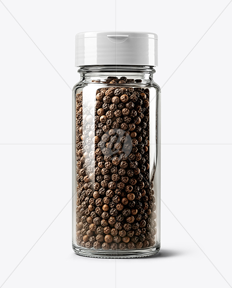 Spice Jar with Whole Black Pepper Mockup