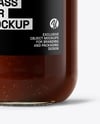 Clear Glass Jar with Barbecue Sauce Mockup