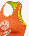 Women's Melange Tank Top Mockup - Half Side View